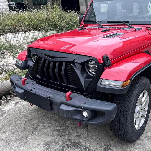 Sunpie Front Grille Assembly لجيب JT ، شبكات السيارات متوافقة مع Jeep Wrangler JL JLU & JL 4XE & Jeep Gladiator JT 2018-2025 جميع الطرز ، OEM ABS Plastic Wrangler Associory in Saudi Arabia