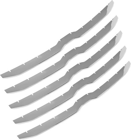 HECASA Front Grille Trim Cover Compatible with 2019-2022 Ram 1500 Pickup Big Horn/Laramie/Lone Star Grill Snap On Overlay Trim 5Pcs (Silvery) in Saudi Arabia