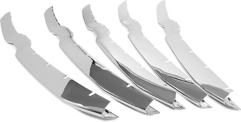 HECASA Front Grille Trim Cover Compatible with 2019-2022 Ram 1500 Pickup Big Horn/Laramie/Lone Star Grill Snap On Overlay Trim 5Pcs (Silvery) in Saudi Arabia