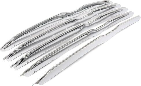 HECASA Front Grille Trim Cover Compatible with 2019-2022 Ram 1500 Pickup Big Horn/Laramie/Lone Star Grill Snap On Overlay Trim 5Pcs (Silvery) in Saudi Arabia