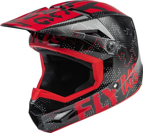 Fly Racing 2022 خوذة المسح الحركية للشباب (أسود/أحمر ، متوسط الشباب) in Saudi Arabia