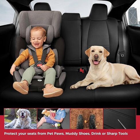 FREESOO for Toyota Corolla Seat Covers LE 2023 2024 2025, Custom Fit Car Seat Covers Full Set, Luxury Leather Seat Covers for Cars, Waterproof Car Seat Cover Protector Cushions, Black Blue Full Set in Kuwait