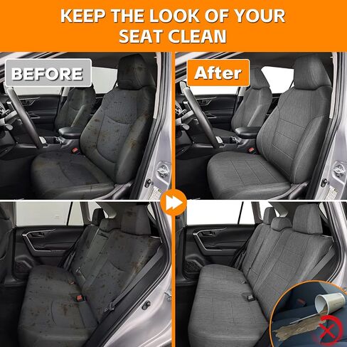 Front and Rear Seat Covers Compatible with 2019-2025 Toyota RAV4 LE/XLE/XLE Premium/Limited, Not for Hybrid and Adventure, TRD-Off, Cationic Linen Fabric Seat Protector in Saudi Arabia