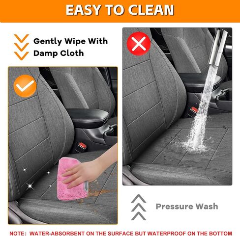 Front and Rear Seat Covers Compatible with 2019-2025 Toyota RAV4 LE/XLE/XLE Premium/Limited, Not for Hybrid and Adventure, TRD-Off, Cationic Linen Fabric Seat Protector in Saudi Arabia
