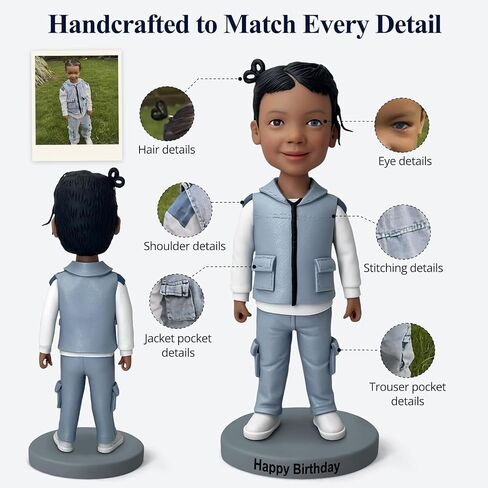 مخصصة bobbleheads مخصصة ، 6/7/8 بوصة تمثال بوببلهيد مخصص يدويًا من هدايا فريدة من نوعها لصديقها ، الزوج ، الأصدقاء (الأخضر) in Kuwait