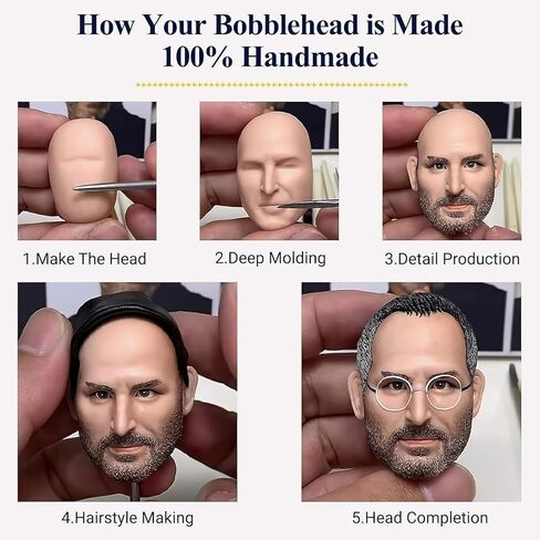 مخصصة bobbleheads مخصصة ، 6/7/8 بوصة تمثال بوببلهيد مخصص يدويًا من هدايا فريدة من نوعها لصديقها ، الزوج ، الأصدقاء (الأخضر) in Kuwait