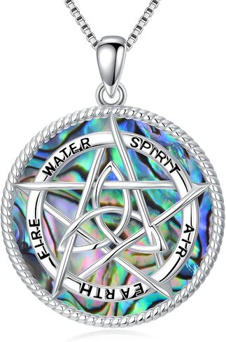 Seiyang 925 Sterling Silver Tetragrammaton قلادة Pentagram قلادة للرجال تميمة الطاقة قلادة Tetragrammaton المجوهرات للرجال الأولاد مع 2 مم 22+2 في سلسلة رولو in Kuwait