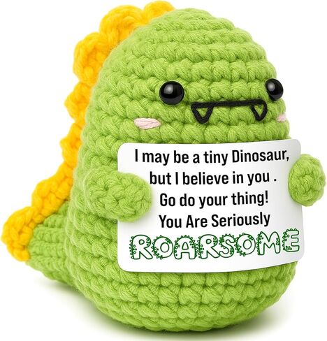 OCCdesign Mini Father's Day Birthday Gifts for Dad from Daughter Son RAWR I Love You Daddy Handmade Crochet Cute Small Dinosaur Father's Day Presents for Daddy Dad Bonus Step Father in Law New Father in Kuwait