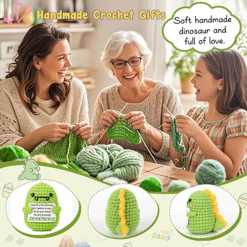 OCCdesign Mini Father's Day Birthday Gifts for Dad from Daughter Son RAWR I Love You Daddy Handmade Crochet Cute Small Dinosaur Father's Day Presents for Daddy Dad Bonus Step Father in Law New Father in Kuwait