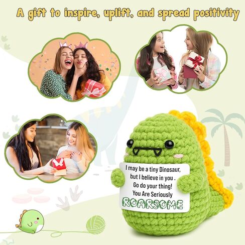 OCCdesign Mini Father's Day Birthday Gifts for Dad from Daughter Son RAWR I Love You Daddy Handmade Crochet Cute Small Dinosaur Father's Day Presents for Daddy Dad Bonus Step Father in Law New Father in Kuwait