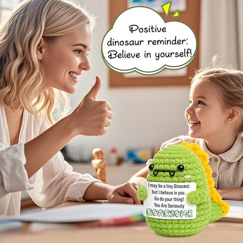 OCCdesign Mini Father's Day Birthday Gifts for Dad from Daughter Son RAWR I Love You Daddy Handmade Crochet Cute Small Dinosaur Father's Day Presents for Daddy Dad Bonus Step Father in Law New Father in Kuwait