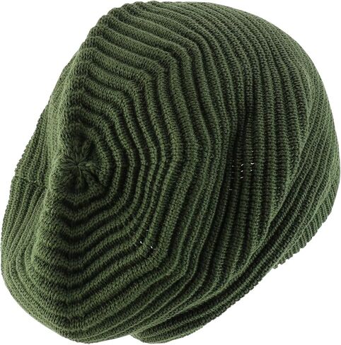Deep Crown Oversized RGY Striped 100% Cotton Rasta Skully Beanie in Saudi Arabia
