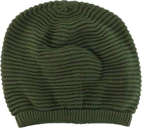 Deep Crown Oversized RGY Striped 100% Cotton Rasta Skully Beanie in Saudi Arabia