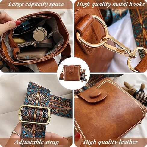Bucket Bags For Women Convertible Vintage Bucket Purses With Adjustable Strap - Compatible With Daily Use, Date Night in Saudi Arabia