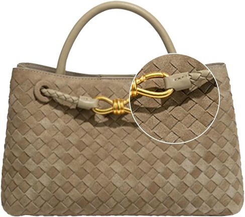 Suede Woven Tote Bag for Women Retro Woven Bag Handbag Bow Shoulder Satchel Suede Crossbody Purse Top Handle Tote Handbags in Kuwait