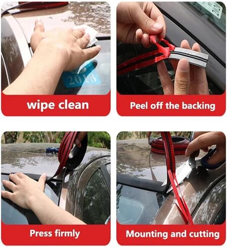 2M 19/14mm Car T-Shaped Rubber Seal Front Windscreen Sunroof Edge Protection Sticker Roof Leakage Seal Soundproofing Accessories(14mm) in Saudi Arabia