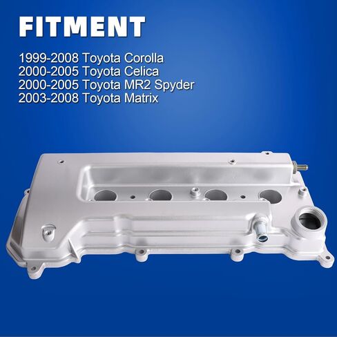 غطاء صمام محرك الألمنيوم ميتزون مع طوقا متوافق مع 2000-2005 تويوتا MR2 Spyder Celica 2000-2008 Toyota Corolla Matrix 1.8l in Saudi Arabia