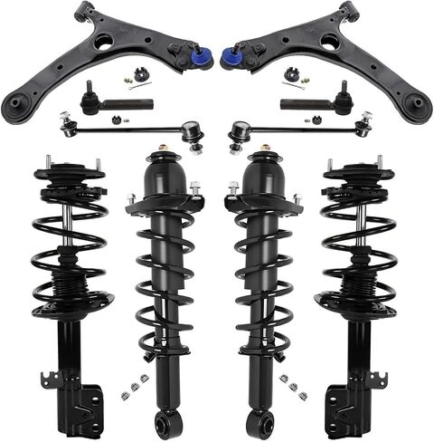 Detroit Axle - 10pc Front End Suspension Kit for Toyota 2014-2019 Corolla, Lower Control Arms w/Ball Joint Sway Bar Links Outer Tie Rods Front and Rear Struts & Coil Spring Replacement Struts Shocks in Saudi Arabia