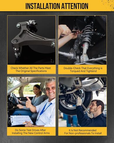 KAC Front Upper + Lower Control Arm with Ball Joint Assembly Fit for Honda Accord 2008 2010-2012 with Sway Bar End Link Tie Rod Ends replacement Arms Suspension Kit in Saudi Arabia