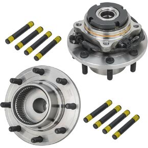 Detroit Axle-محاور الحامل في العجلات الأمامية 4WD لـ 99-04 Ford F-250 F-350 F-450 F-550 Super Duty [DRW ؛ 4-WHEEL ABS] ، 1999 2000 2001 2002 2003 2004 Ford Wheel Bearing and Hubs Assembly Set بديل in Saudi Arabia
