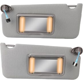 Left Driver and Right Passenger Side Sun Visor with Light and Mirror Compatible with Honda Accord 2008-2017 Gray Sunvisor Replacement for 83280-TA5-A71ZA 83280-TA5-A51ZA 83230TA0A91ZA in Kuwait