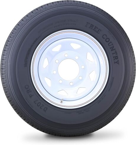 Free Country Trailer Tire Wheel Assembly ST235/80R16 10-Ply E 123L 8 Lug on 6.5" PCD White Spoke Rim in Kuwait