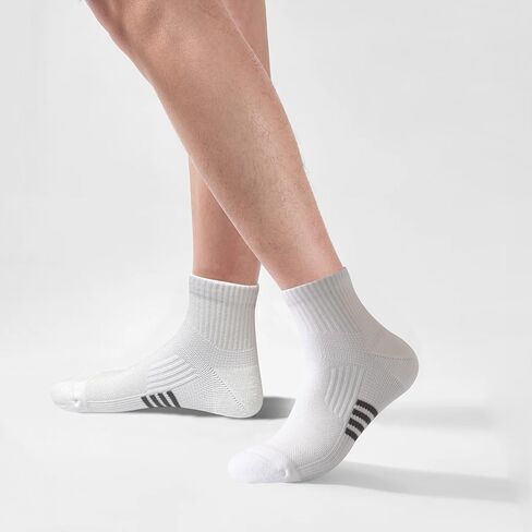 Wildarms Men's 6 Pack Running Socks - Arch Support & Breathable, Moisture-Wicking Cotton Socks for Sports & Outdoor in Kuwait