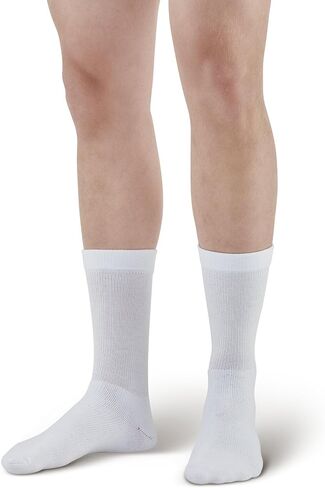 Ames Walker AW Style 130 Coolmax 20-30 MmHg Compression Crew Socks White Small in Kuwait