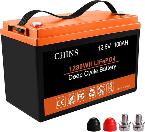 بطارية Cinins LifePo4 2pcs 12v 100ah بطارية الليثيوم | مع 100A BMS | 4500+ دورات عميقة ، لعربة الجولف ، محرك التصيد ، تخزين الطاقة الشمسية ، RV ، التخييم ، تخزين الطاقة المنزلية ، خارج الشبكة الخ. in Saudi Arabia