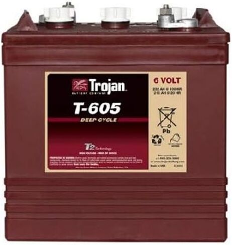 طروادة T-605 6V 210AH غمرت حمض الرصاص GC2 بطارية الدورة العميقة X6 in Saudi Arabia