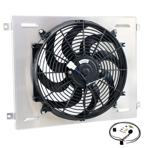 كفن الرادياتير الألمنيوم و 14 '' 'مروحة كهربائية لعام 1967-1970 فورد موستانج 1968-1969 تورينو/63-69 Fairlane Mercury Comet 302 V8 ، 20'ww in Kuwait