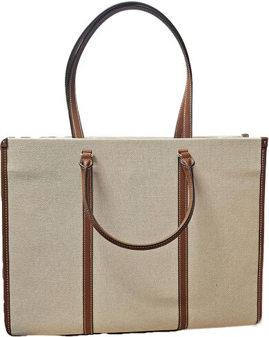 Tory Burch 155079 Blake Tan/Brown مع حقيبة حمل Gold Hardware Canvas in Saudi Arabia