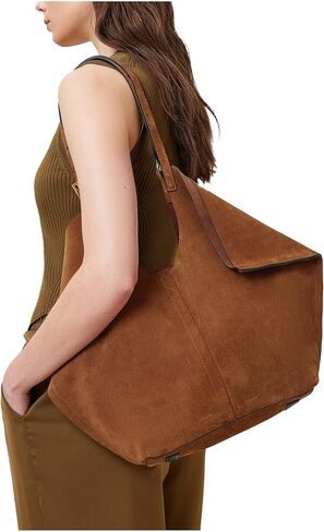 Ara Suede E/W Tote ، Cognac Brown in Saudi Arabia