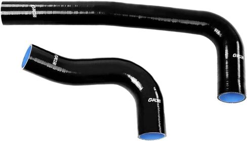 PIT66 Silicone Radiator Hose Kit Compatible with 2003-2010 Dodge Ram 5.9L/6.7L Cummins Diesel Black with Clamps in Saudi Arabia