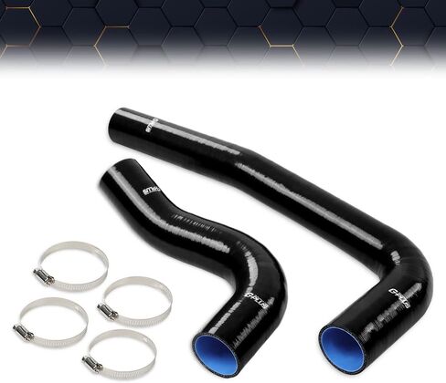 PIT66 Silicone Radiator Hose Kit Compatible with 2003-2010 Dodge Ram 5.9L/6.7L Cummins Diesel Black with Clamps in Saudi Arabia