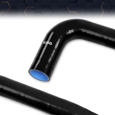 PIT66 Silicone Radiator Hose Kit Compatible with 2003-2010 Dodge Ram 5.9L/6.7L Cummins Diesel Black with Clamps in Saudi Arabia