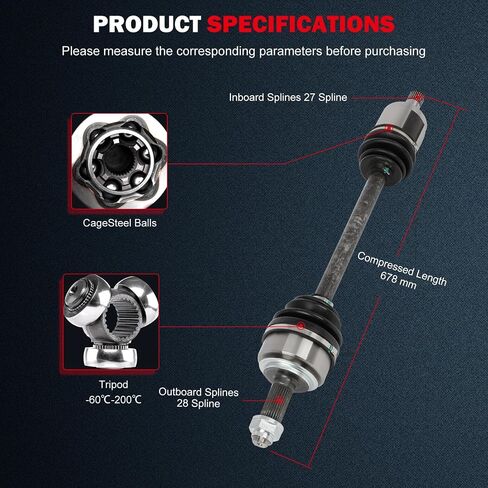 CCIYU 66-4213 CV AXLE ROMBLY ASSEMBLY FIT 2003-2011 لـ Honda Element 2.4L الأمامي اليسرى in Saudi Arabia