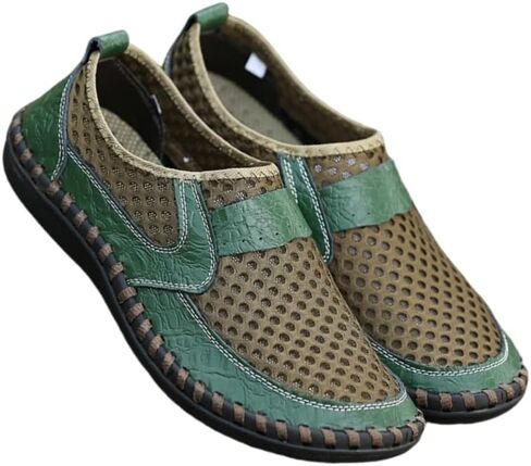 Men's Breathable Mesh Slip-On Loafer Shoes, Wear-Resistant Non-Slip Outdoor Shoes for Hiking, Spring and Summer Plus Size in Saudi Arabia
