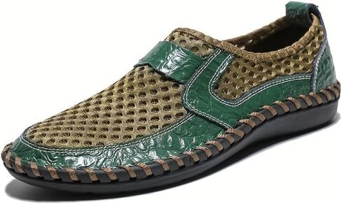 Men's Breathable Mesh Slip-On Loafer Shoes, Wear-Resistant Non-Slip Outdoor Shoes for Hiking, Spring and Summer Plus Size in Saudi Arabia