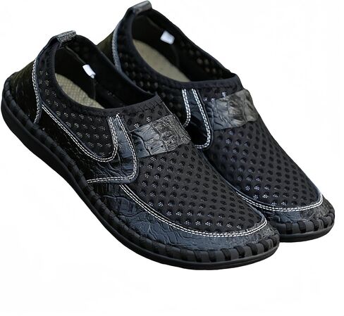 Men's Breathable Mesh Slip-On Loafer Shoes, Wear-Resistant Non-Slip Outdoor Shoes for Hiking, Spring and Summer Plus Size in Saudi Arabia