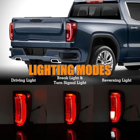 ضوء خلفي من نوع الهالوجين متوافق مع 2019-2023 GMC Sierra 1500/2500 HD/3500 HD (غير مناسب مع نماذج الإضاءة الخلفية LED في المصنع) مصباح خلفي للجانب الأيسر للسائق 84565919 GM2800309 in Kuwait