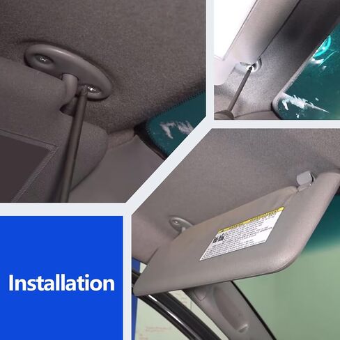 Driver Left Side Sun Visor Replacement Compatible with Tacoma 2005-2015, Sunshade with Light, Part Number 7432004210B0 Gray in Saudi Arabia