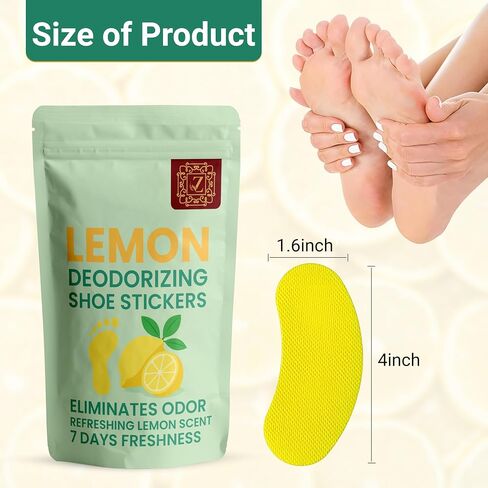 Natural Shoe Deodorant Stickers Odor Remover Patches for Shoes & Slippers, Long-Lasting Fresh Scent, Eliminates Bad Smell, Easy to Use – 20 Count Pack in Saudi Arabia