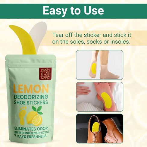Natural Shoe Deodorant Stickers Odor Remover Patches for Shoes & Slippers, Long-Lasting Fresh Scent, Eliminates Bad Smell, Easy to Use – 20 Count Pack in Saudi Arabia