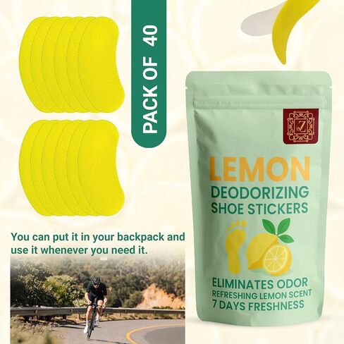 Natural Shoe Deodorant Stickers Odor Remover Patches for Shoes & Slippers, Long-Lasting Fresh Scent, Eliminates Bad Smell, Easy to Use – 20 Count Pack in Saudi Arabia