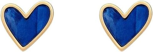 الأزرق الأزرق الأزرق عن أقراط للنساء اللطيفات الفضية الفضية الجنيه الذهب المطلي بالذهب مطلي بالقصور الناقص المصنوع من الأزرار الصغيرة in Kuwait