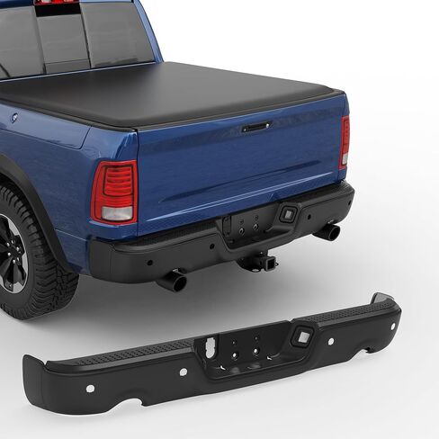 MOSTPLUS Chrome Rear Bumper Assembly Compatible for 09-18 Dodge Ram 1500/10-12 Ram 2500 3500 no Parking Sensor Holes Complete Back Step Bumpers in Saudi Arabia