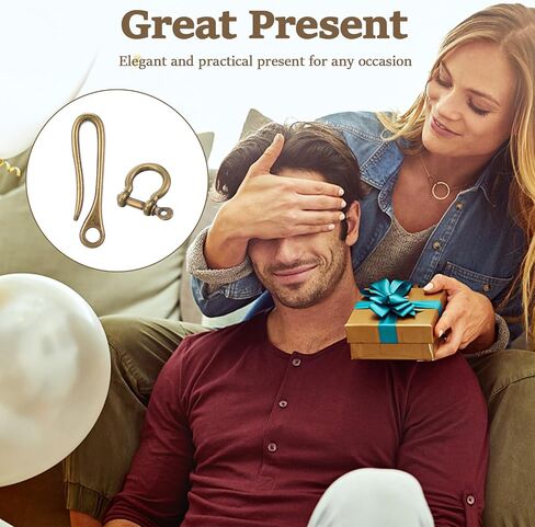 2 PCS سلاسل مفتاح ربط السمك ، مقطع حزام للمفاتيح برونزية الأسماك العتيقة سلاسل مفتاح الخطاف الرجعية محفظة مشبك حزام مشبك جيب مقاطع u على شكل شكل للرجال نساء in Saudi Arabia