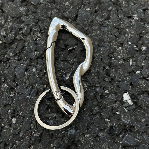 Cute Carabiner Keychain Clips Cool Modern Irregular Design Carabiner Hook Holder Key Ring Clasp for Men Women Gift in Saudi Arabia
