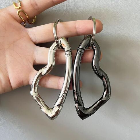 Cute Carabiner Keychain Clips Cool Modern Irregular Design Carabiner Hook Holder Key Ring Clasp for Men Women Gift in Saudi Arabia